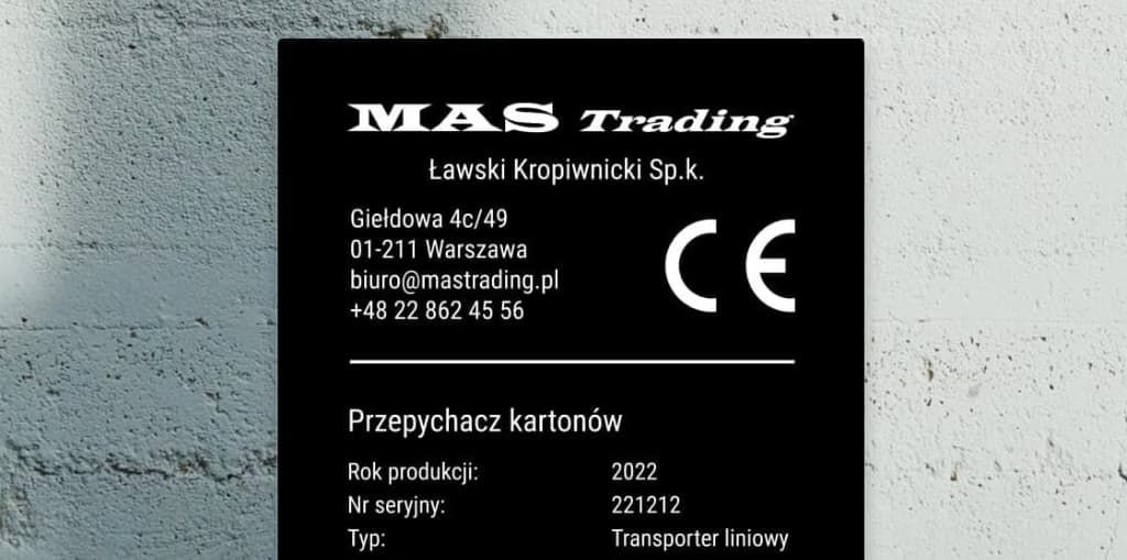 Tabliczka opisowa z laminatu grawerskiego