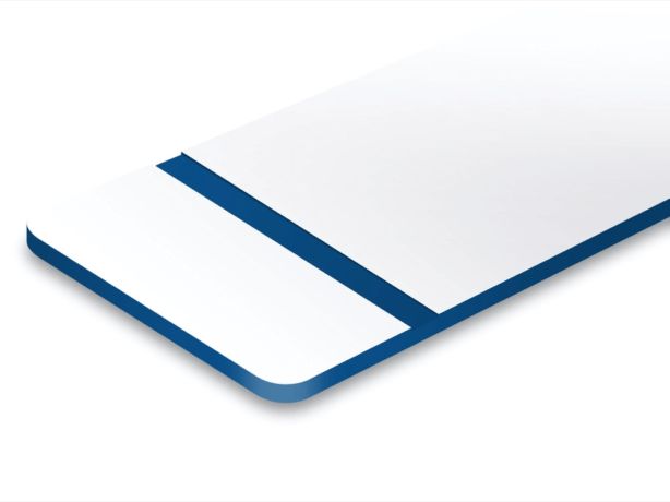 Biały / Niebieski - Laminat Grawerski