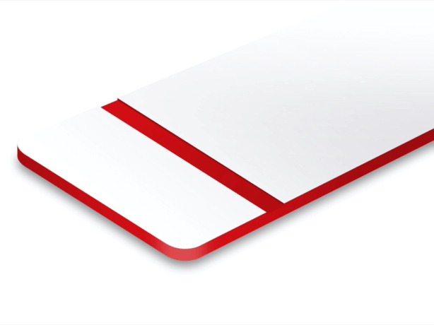 Biały / Czerwony - Laminat Grawerski