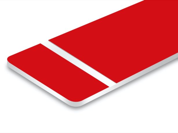 Czerwony / Biały - Laminat Grawerski