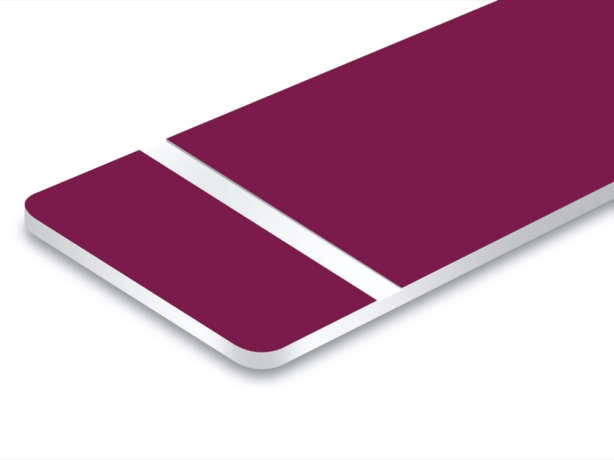 Burgund / Biały - Laminat Grawerski