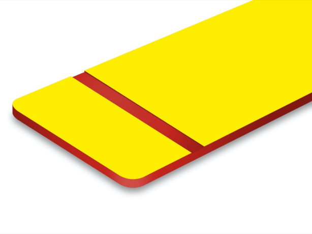 Żółty / Czerwony - Laminat Grawerski