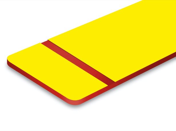 Żółty / Czerwony - Laminat Grawerski