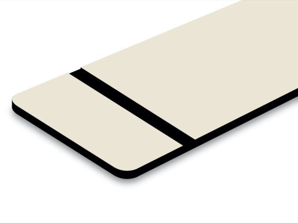 Migdałowy / Czarny - Laminat Grawerski