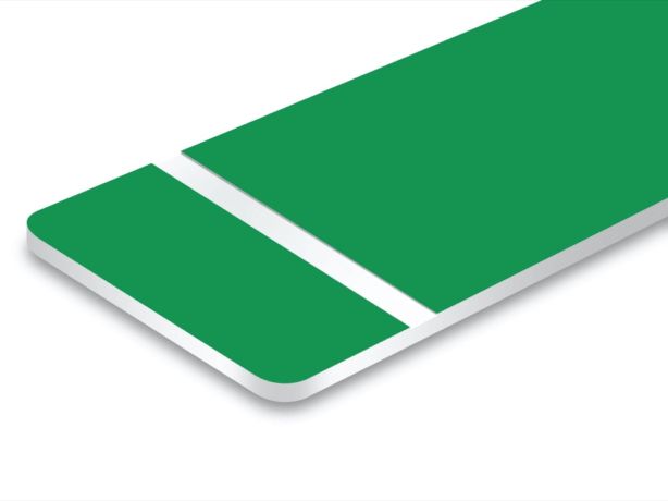 Zielony / Biały - Laminat Grawerski