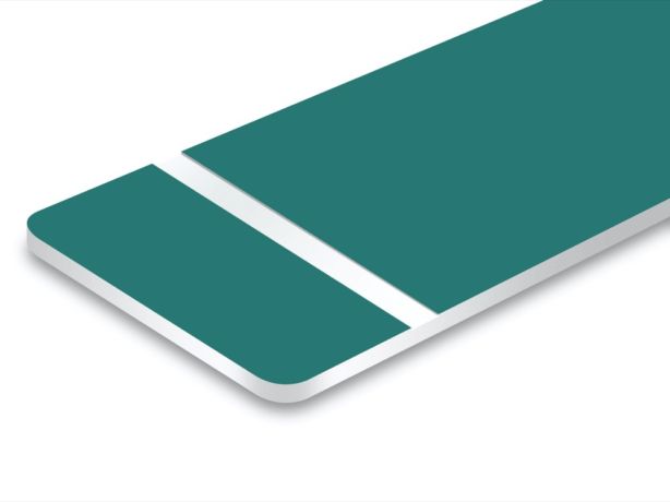 Seledynowy / Biały - Laminat Grawerski