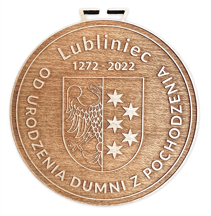 Drewniany medal z grawerem
