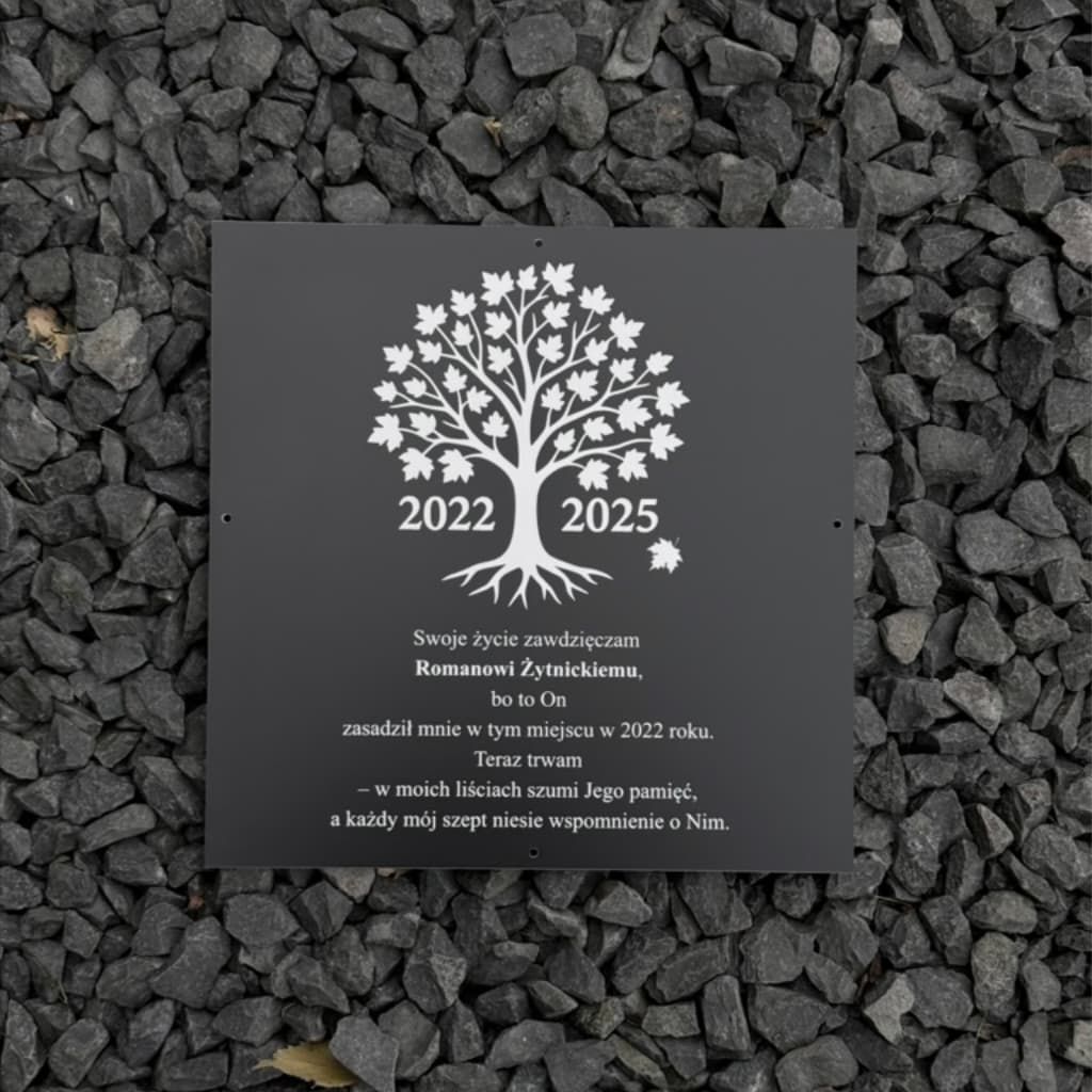 Elegancka tabliczka pamiątkowa grawerowana laserowo
