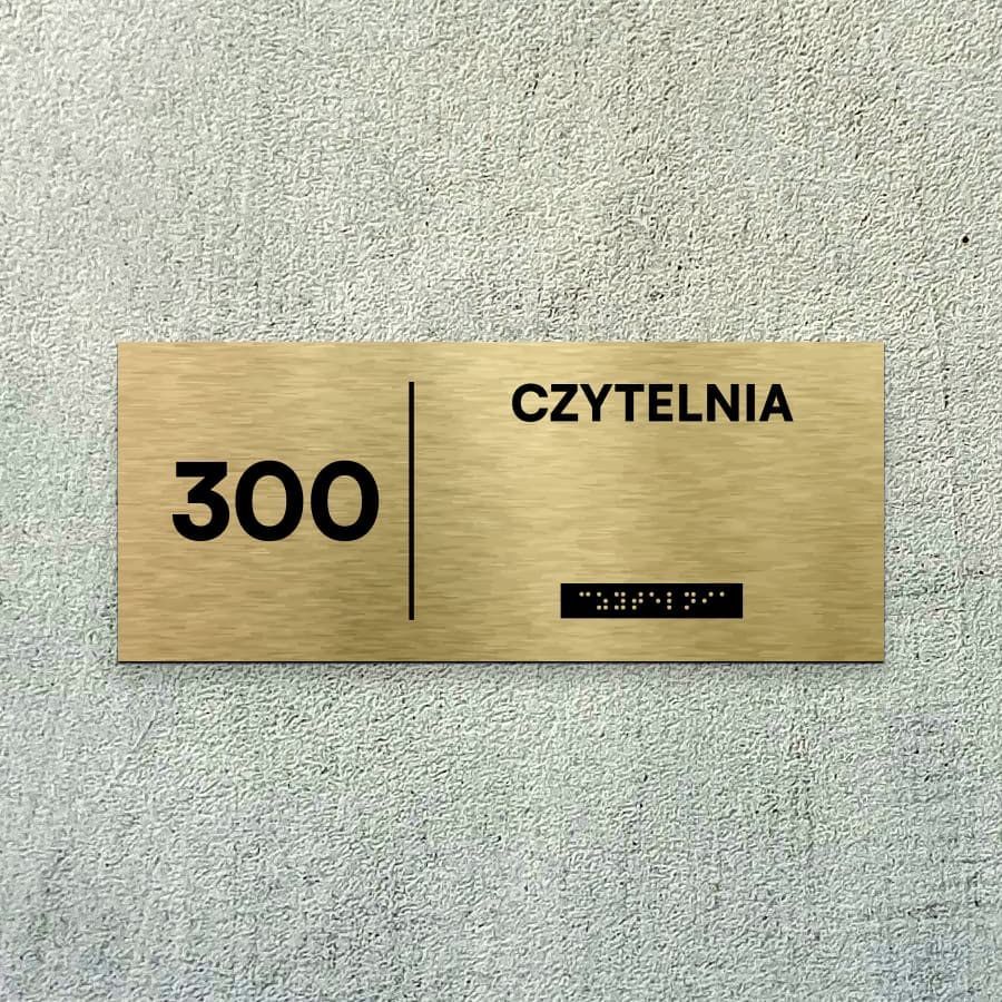 Tabliczki Braille na drzwi wykonane z laminatu grawerskiego dla urzędów
