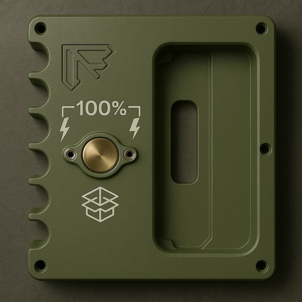 Metalowy panel urządzenia z grawerem laserowym