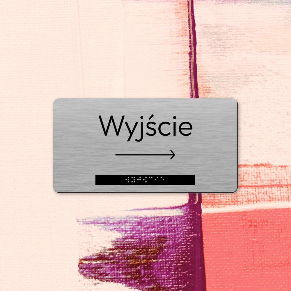 Tabliczka informacyjna Braille do budynku publicznego