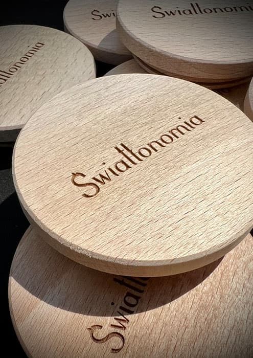 Drewniane wieczko świecy z grawerem laserowym