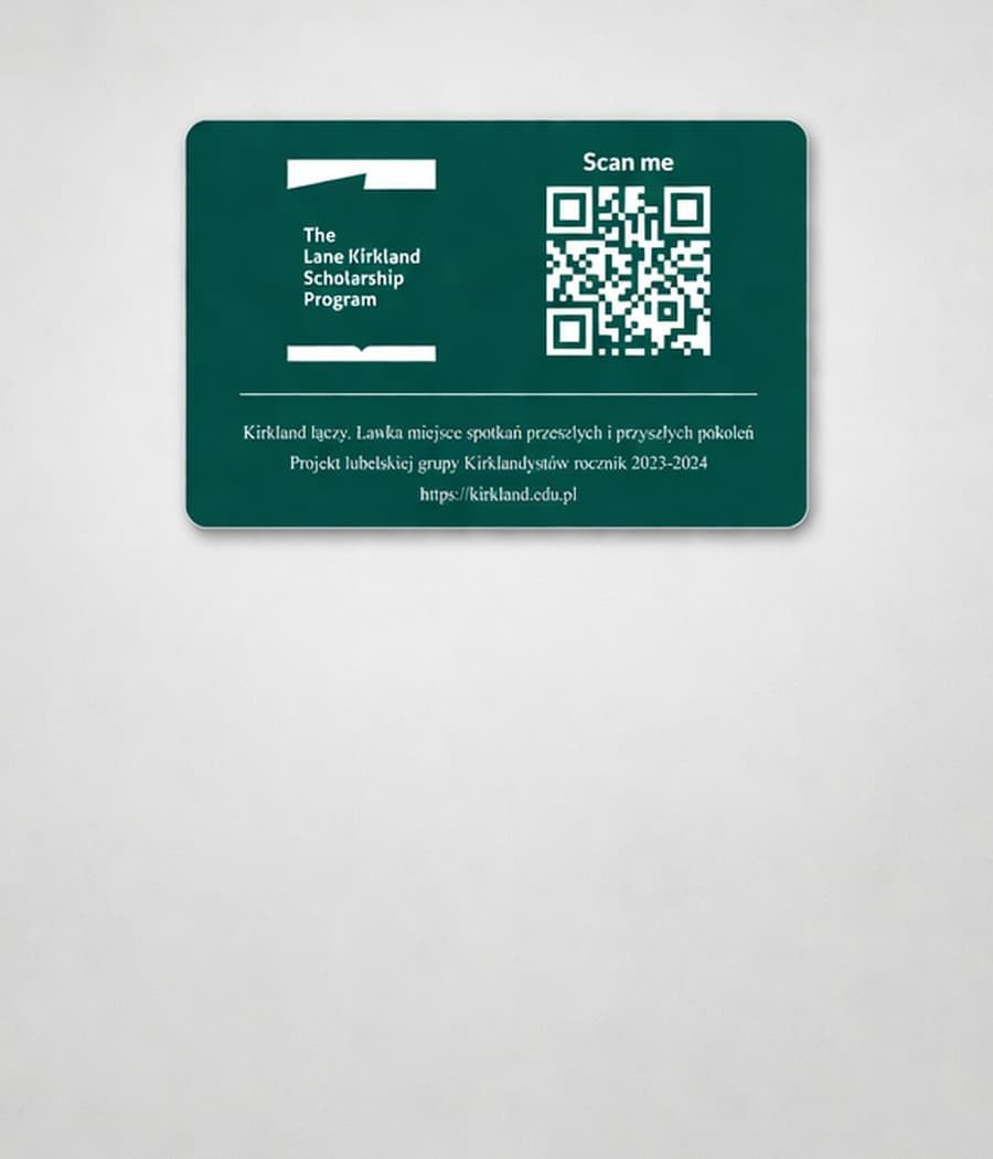 Projekt tabliczki informacyjnej zewnętrznej z grawerem