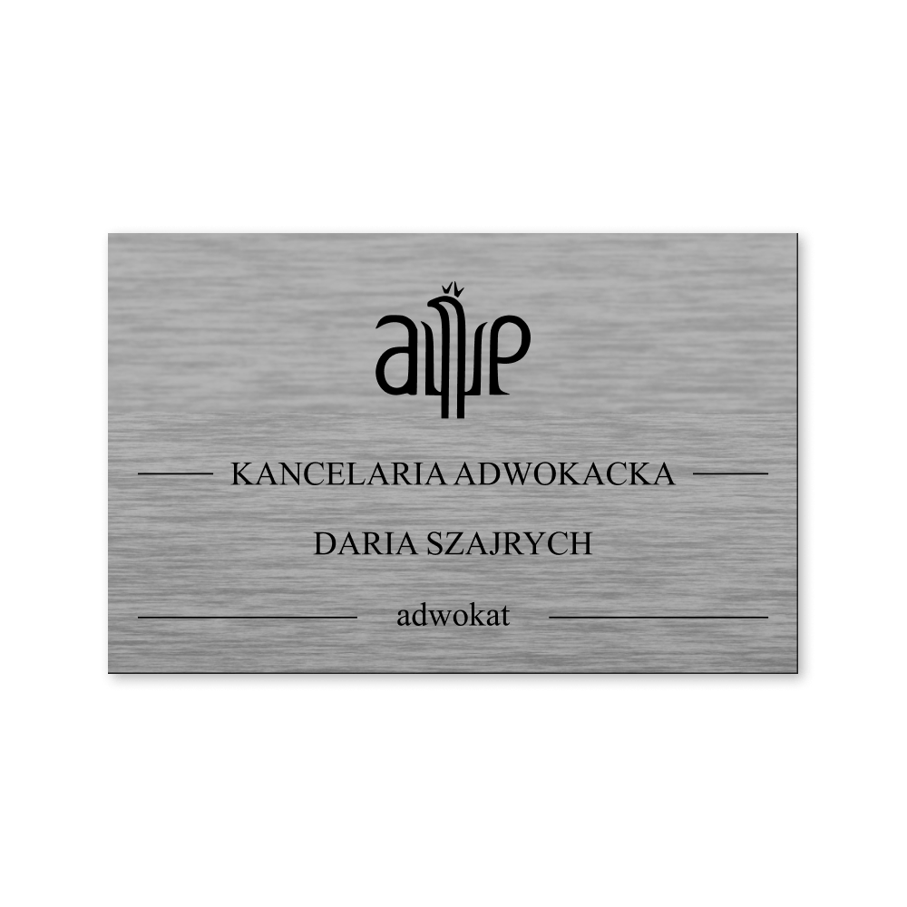 Tabliczka na drzwi z grawerem laserowym