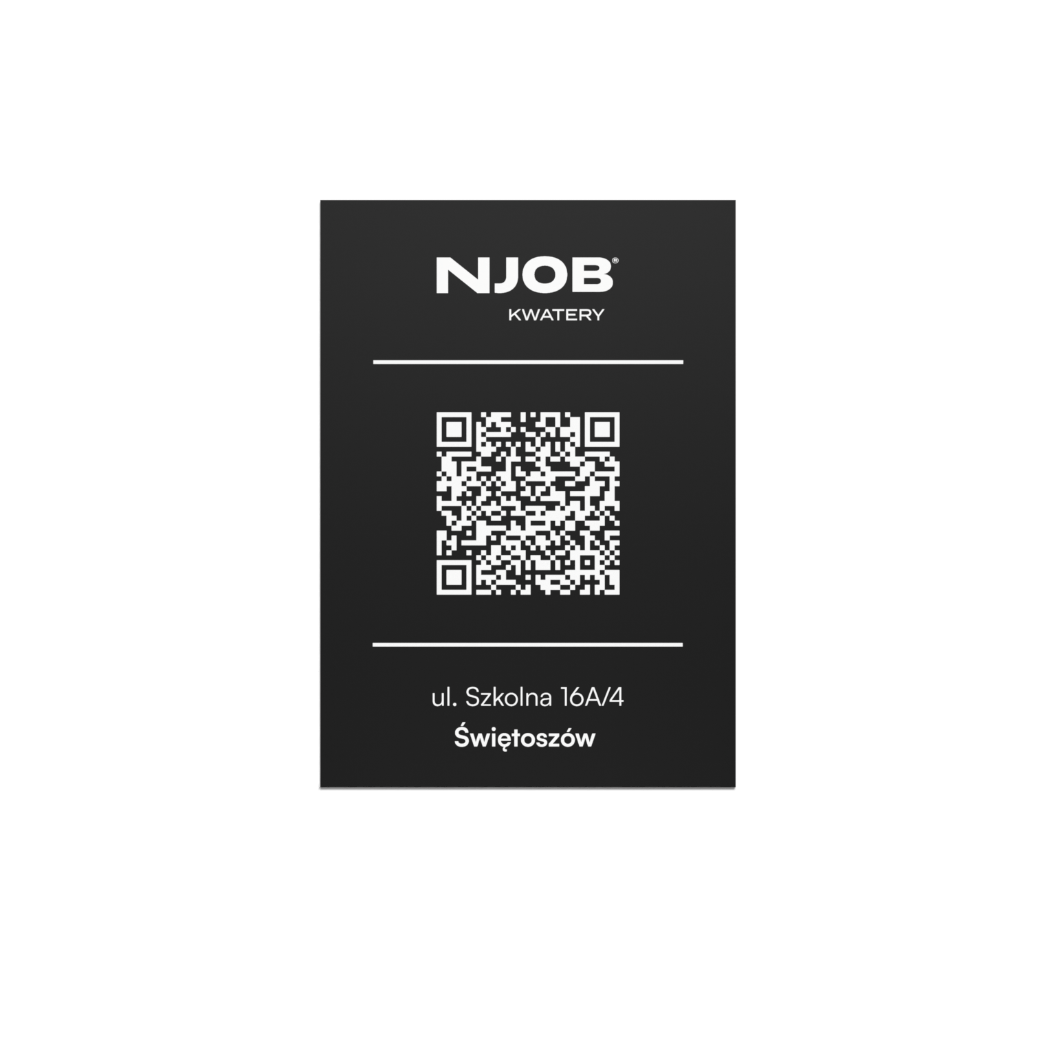 Tabliczka grawerowana z kodem QR