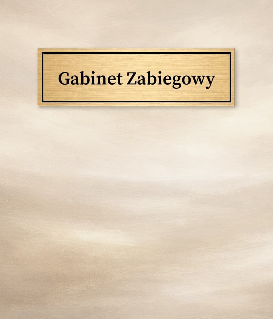 Tabliczka na drzwi do gabinetu w indywidualnym rozmiarze