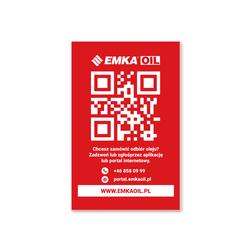 Tabliczka z kodem QR na zewnątrz