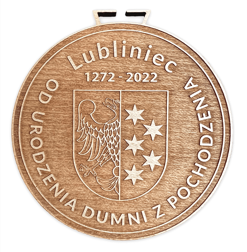 Drewniany medal z grawerem