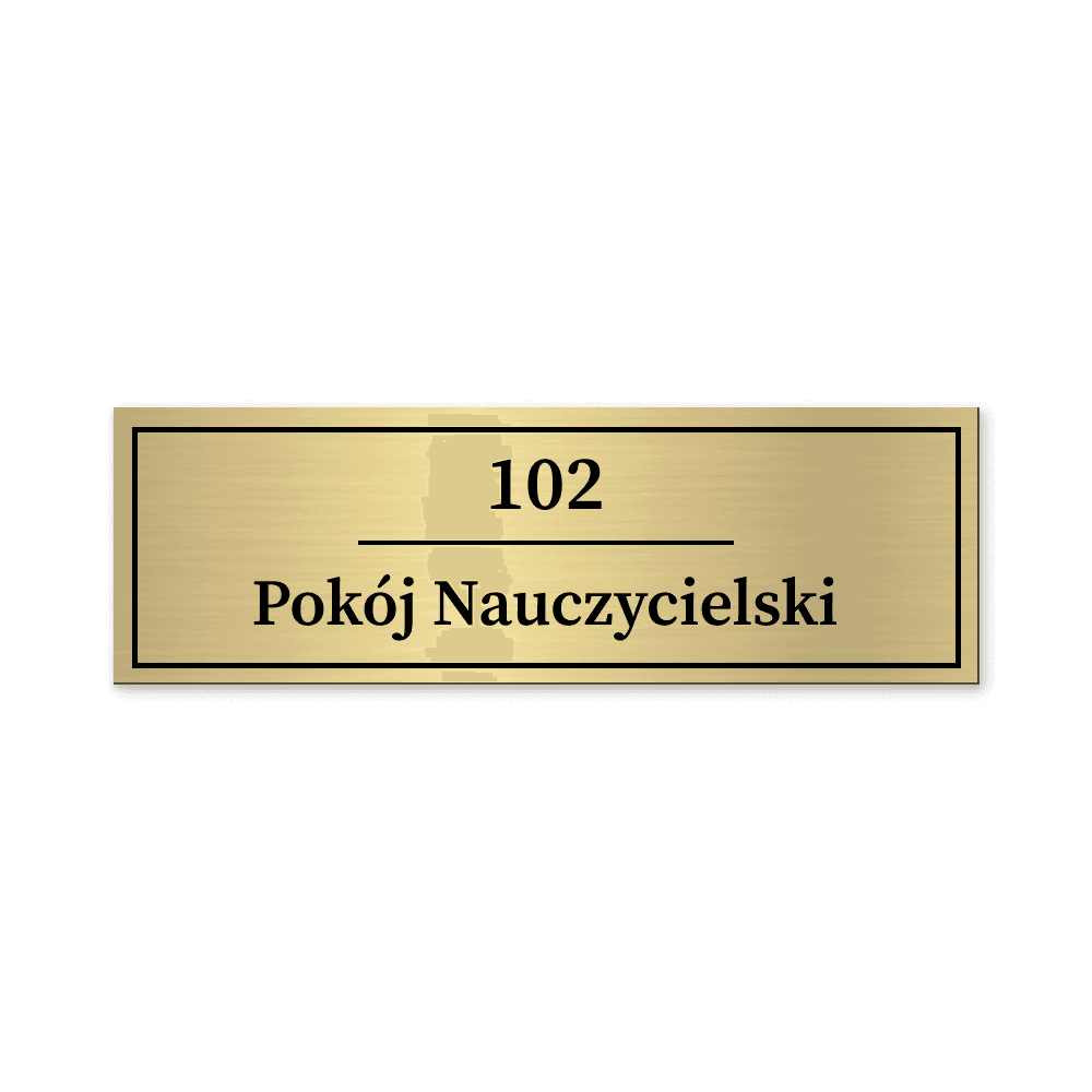 Grawerowana tabliczka na drzwi z własnym tekstem