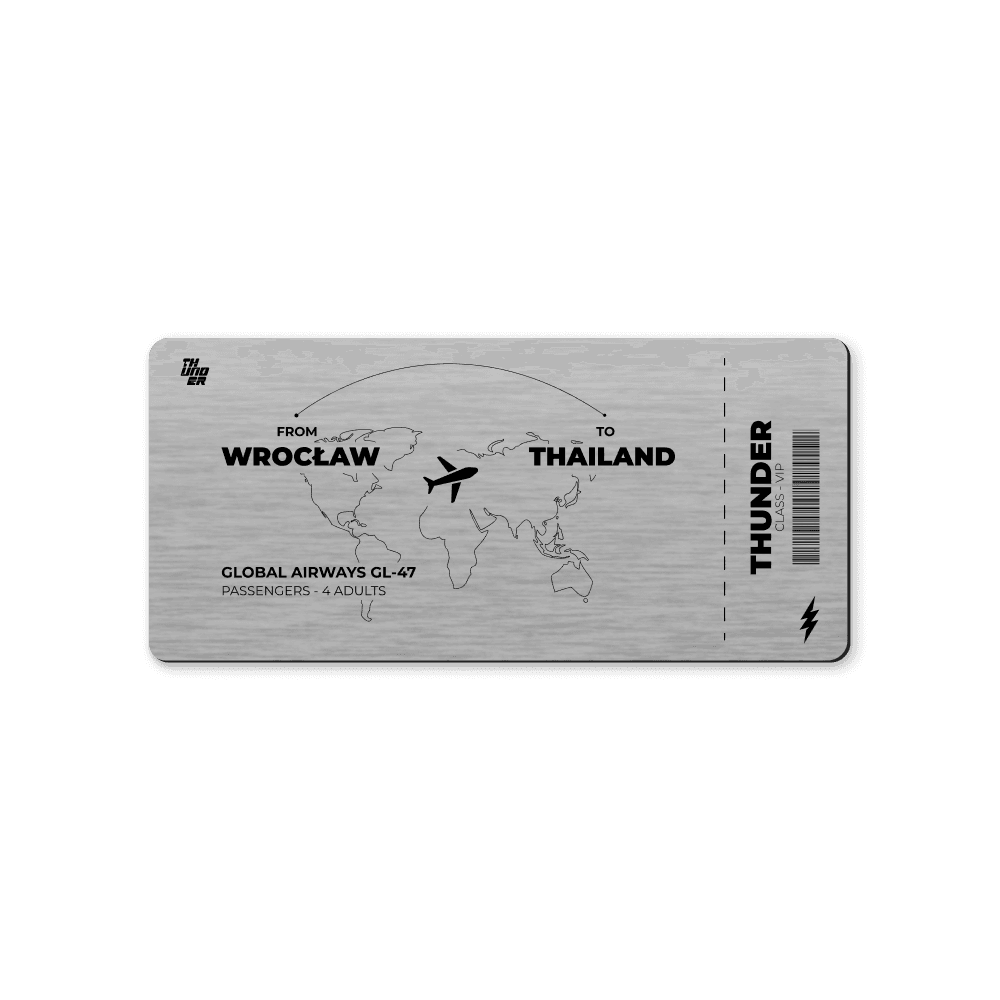 Srebrna, szczotkowana tabliczka informacyjna z iformacją z indywidualnym projektem