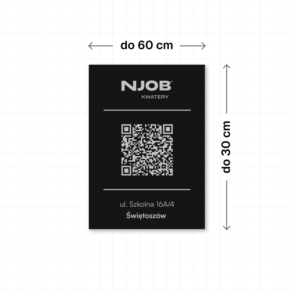 Tabliczka grawerowana z qr kodem