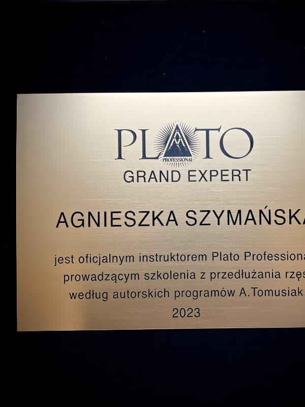 Tabliczka grawerowana na zakończenie kursu
