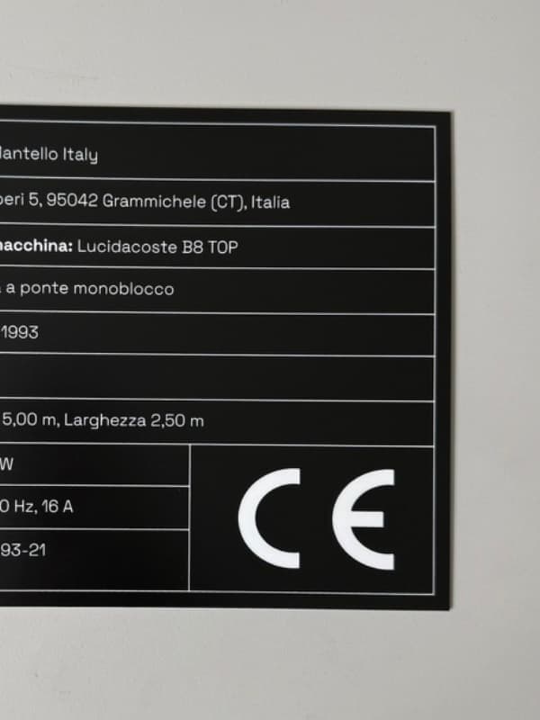 Tabliczka znamionowa z CE