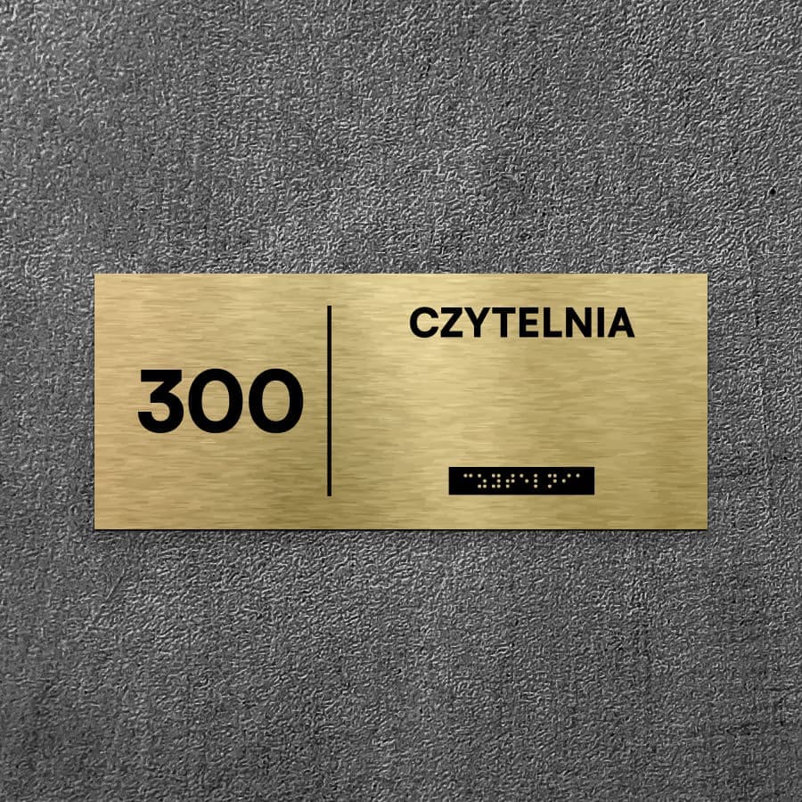 Tabliczki z Braillem wykonane z laminatu grawerskiego dla urzędów
